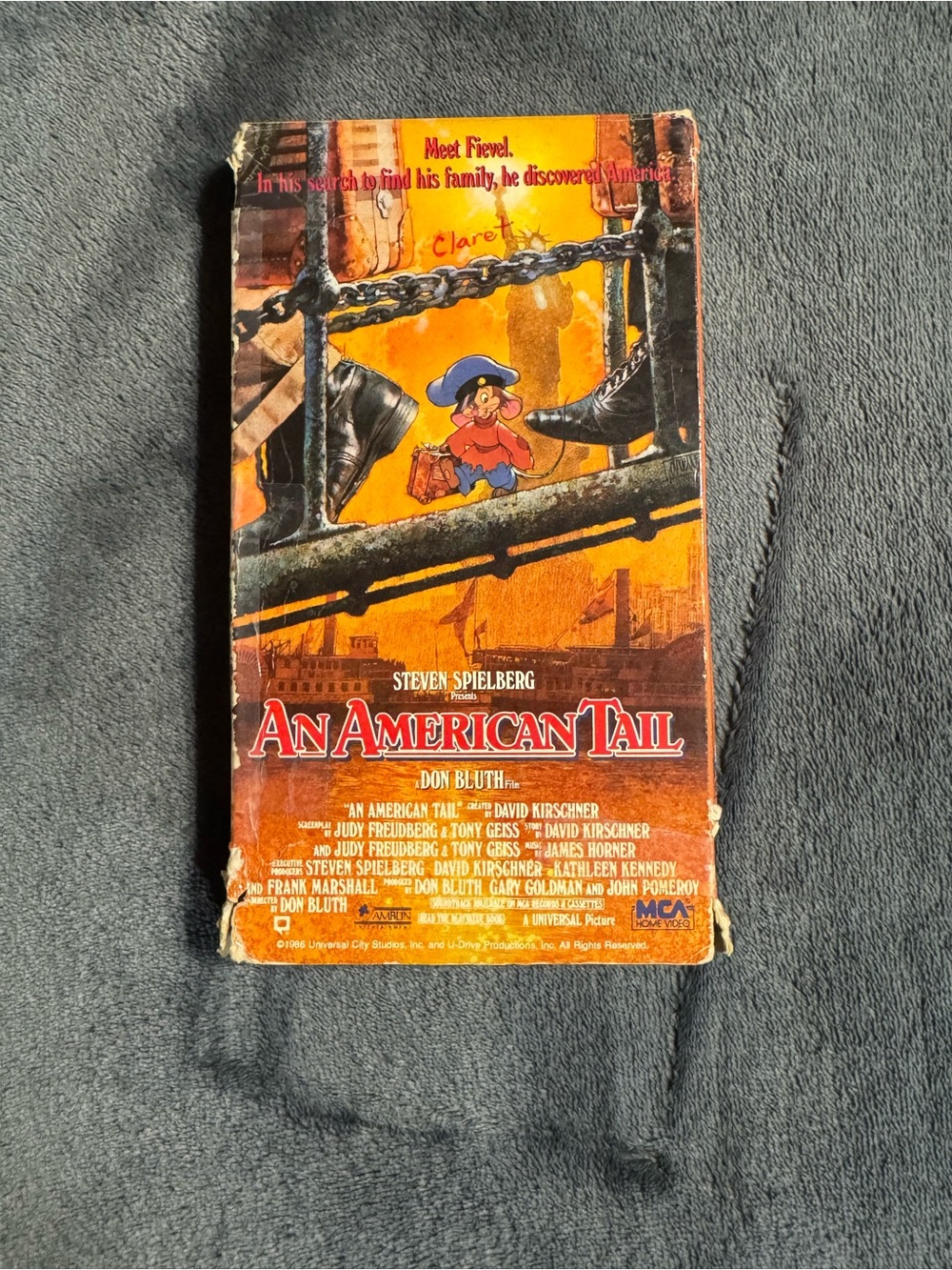 An American Tail VHS Movie Tape - Orange Cover